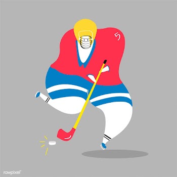 Character illustration of an ice hockey playe.. | Free stock vector - 456615