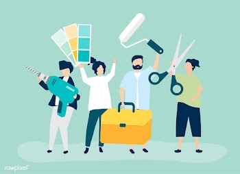 Character illustration of home improvement co.. | Free stock vector - 479214