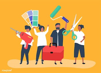 Character illustration of home improvement co.. | Free stock vector - 479302