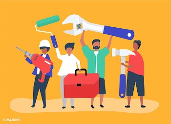 Character illustration of home improvement co.. | Free stock vector - 479311