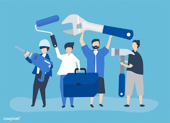 Character illustration of home improvement co.. | Free stock vector - 479913