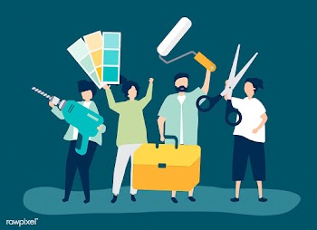Character illustration of home improvement co.. | Free stock vector - 480055