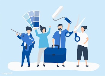 Character illustration of home improvement co.. | Free stock vector - 480106