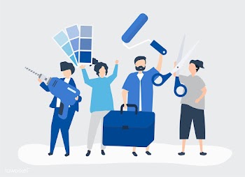 Character illustration of home improvement co.. | Free stock vector - 480137