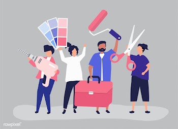 Character illustration of home improvement co.. | Free stock vector - 480155