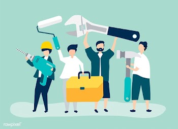 Character illustration of home improvement co.. | Free stock vector - 480157