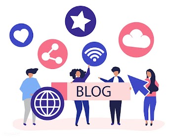 Character illustration of people holding blog.. | Free stock vector - 478290