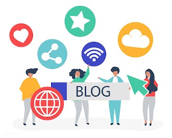 Character illustration of people holding blog.. | Free stock vector - 478773