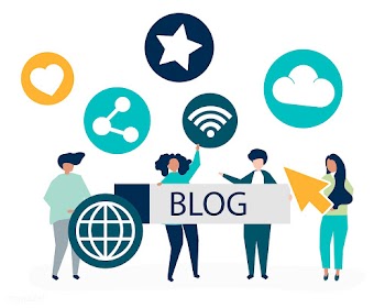 Character illustration of people holding blog.. | Free stock vector - 479490