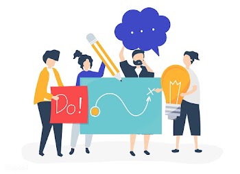 Character illustration of people holding crea.. | Free stock vector - 478905