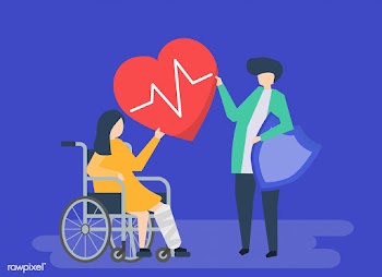 Character illustration of people holding heal.. | Free stock vector - 480600