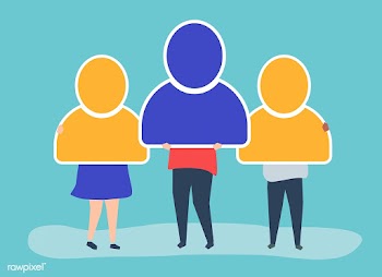 Character illustration of people holding user.. | Free stock vector - 479250