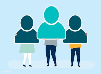 Character illustration of people holding user.. | Free stock vector - 479956