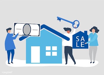 Character illustration of people selling hous.. | Free stock vector - 478369