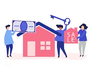 Character illustration of people selling hous.. | Free stock vector - 478707