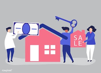 Character illustration of people selling hous.. | Free stock vector - 479406