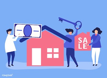 Character illustration of people selling hous.. | Free stock vector - 479435