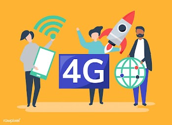 Character illustration of people with 4g icon | Free stock vector - 479028