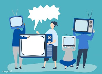 Character illustration of people with analog .. | Free stock vector - 479603