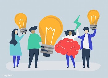Character illustration of people with creativ.. | Free stock vector - 479463