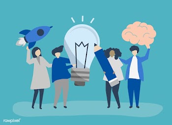 Character illustration of people with creativ.. | Free stock vector - 480796