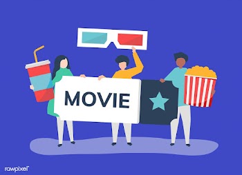 Character illustration of people with movies .. | Free stock vector - 478471