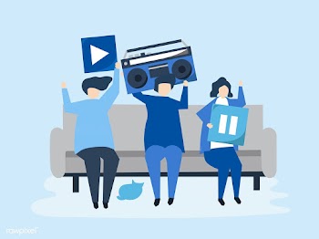 Character illustration of people with music i.. | Free stock vector - 480593