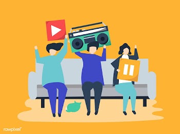 Character illustration of people with music i.. | Free stock vector - 480618