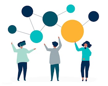 Character illustration of people with network.. | Free stock vector - 479402