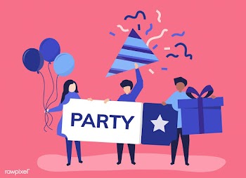 Character illustration of people with party i.. | Free stock vector - 479061