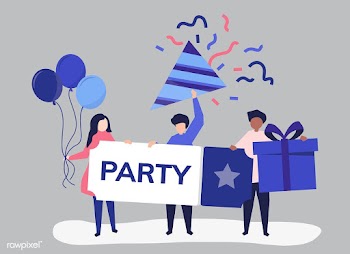 Character illustration of people with party i.. | Free stock vector - 480722