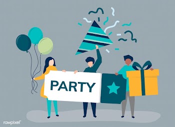 Character illustration of people with party i.. | Free stock vector - 480826
