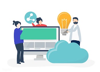 Character illustration of people with technol.. | Free stock vector - 478280