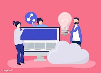 Character illustration of people with technol.. | Free stock vector - 478795