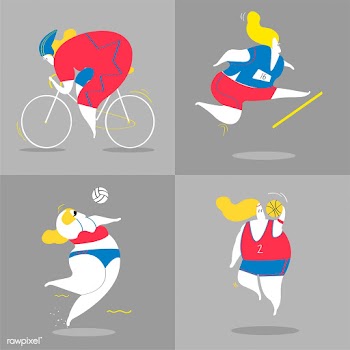 Character illustration of sport players | Free stock vector - 456580