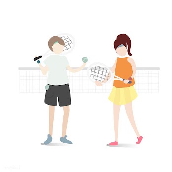 Character illustration of tennis players | Free stock vector - 384940