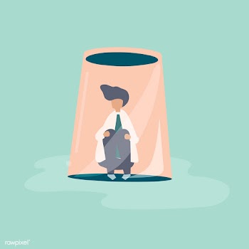 Character of a businessman feeling small and .. | Free stock vector - 454980