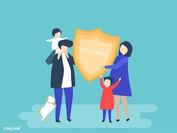 Character of a family holding an insurance il.. | Free stock vector - 455959