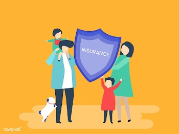 Character of a family holding an insurance il.. | Free stock vector - 455965