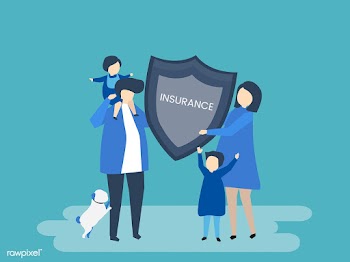 Character of a family holding an insurance il.. | Free stock vector - 455984