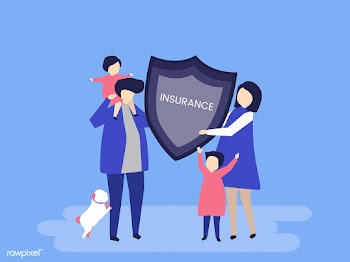 Character of a family holding an insurance il.. | Free stock vector - 456009
