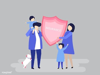 Character of a family holding an insurance il.. | Free stock vector - 456022
