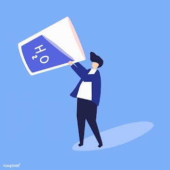 Character of a man drinking a giant glass of .. | Free stock vector - 454854