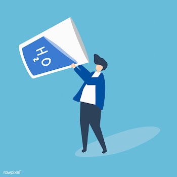 Character of a man drinking a giant glass of .. | Free stock vector - 454904