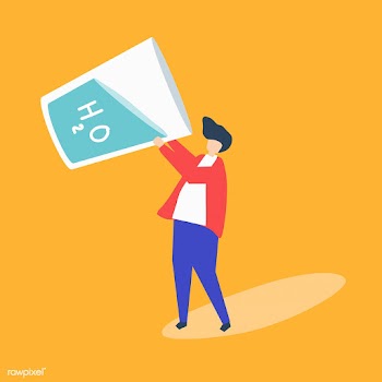 Character of a man drinking a giant glass of .. | Free stock vector - 454907