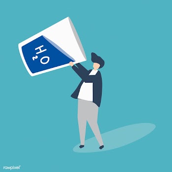 Character of a man drinking a giant glass of .. | Free stock vector - 454949