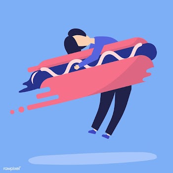 Character of a man hugging a fast food hotdog.. | Free stock vector - 456286