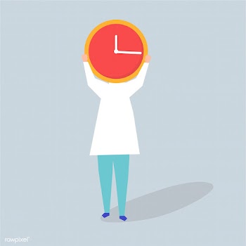 Character of a person with a clock as a head .. | Free stock vector - 455571