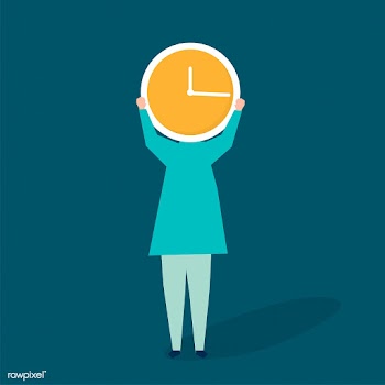 Character of a person with a clock as a head .. | Free stock vector - 455579