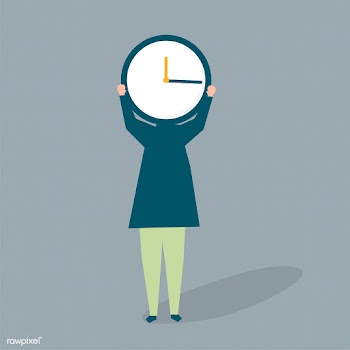 Character of a person with a clock as a head .. | Free stock vector - 455596